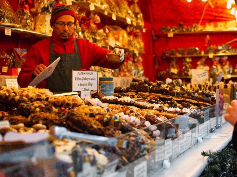 Betaalterminals op de Kerstmarkt